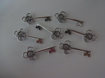 Metalen sleutels verzilverd