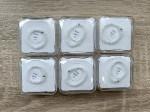 Dames ringenset (6) met natuursteen Witte Jade 3mm
